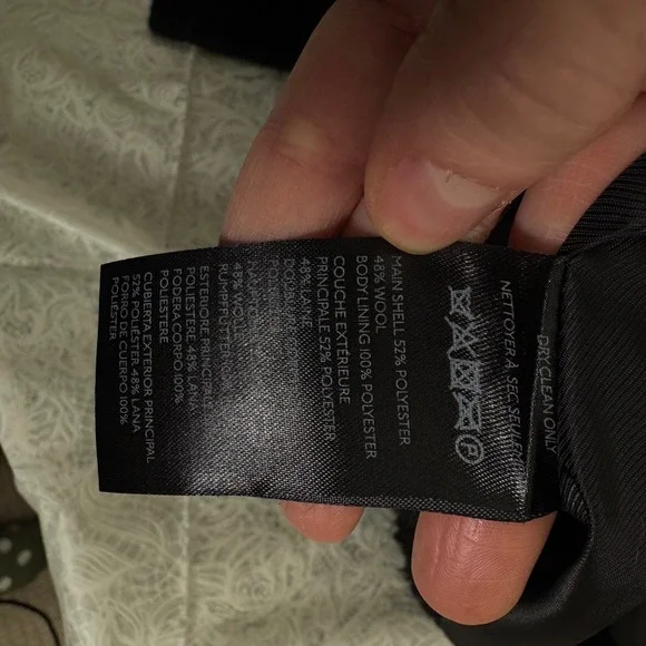 Maeve Black Dble Breasted Tweed Coat Maxi Womens 8P Classic Staple Dark Academia - Picture 11 of 12